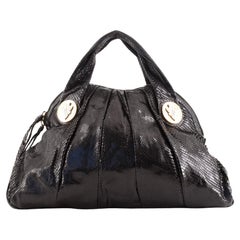 Gucci Hysteria Convertible Top Handle Bag Python Large
