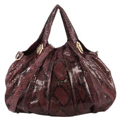 Gucci Hysteria Convertible Top Handle Bag Python Medium