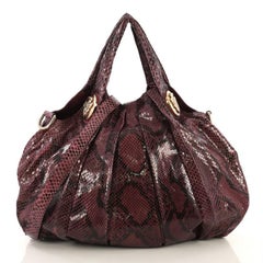 Gucci Hysteria Convertible Top Handle Bag Python Medium