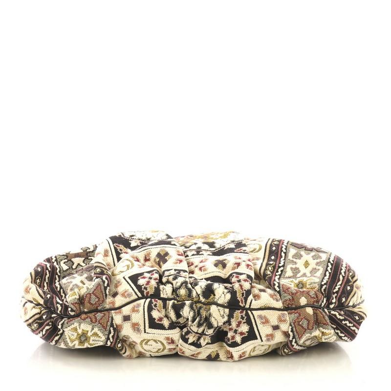 Gray Gucci Hysteria Convertible Top Handle Bag Tapestry Medium