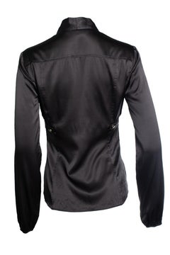 Gucci, camicetta di seta marrone scuro Hysteria