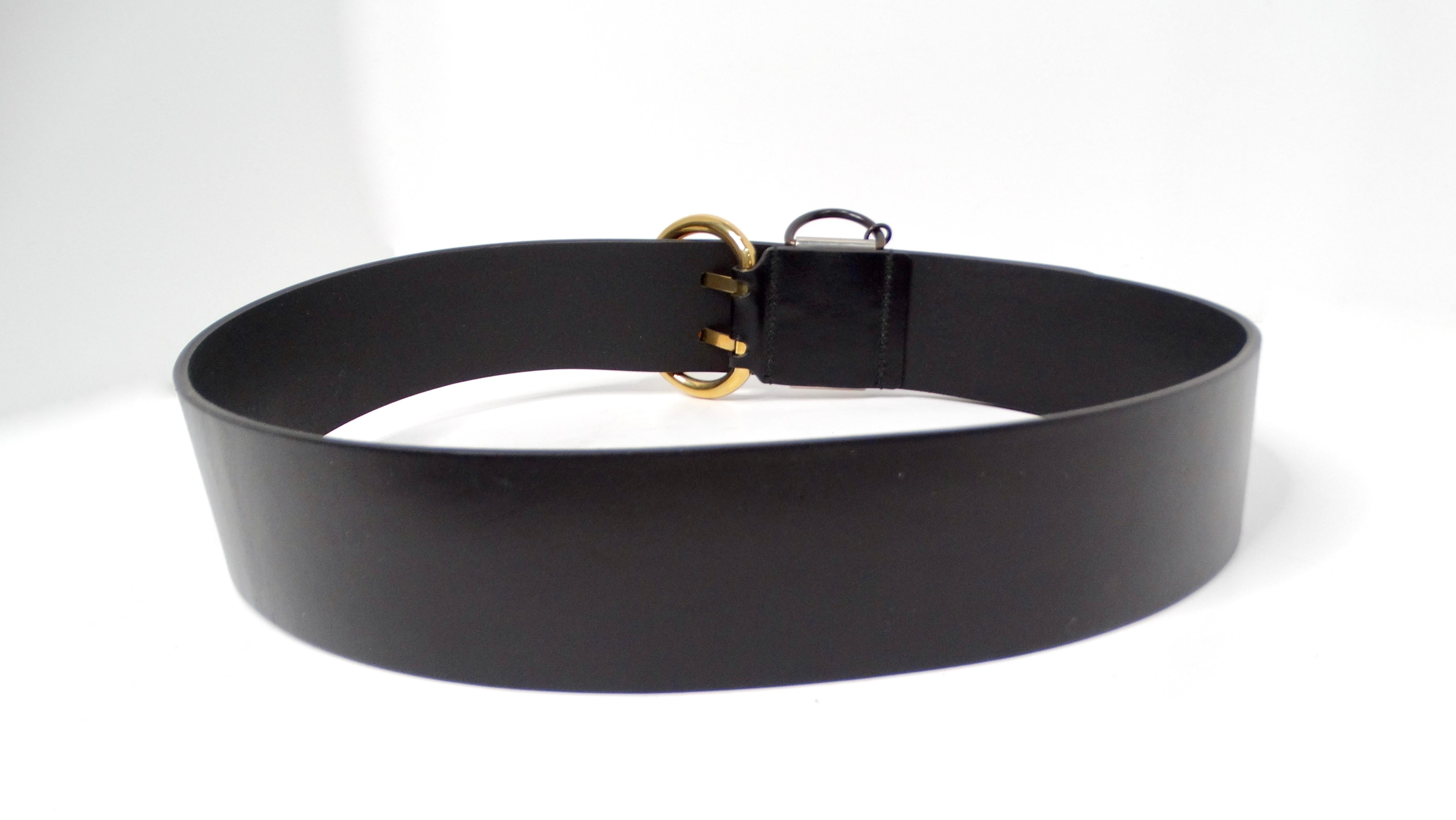 Gucci Hysteria Heart Charm Black Calfskin Leather Belt For Sale 1