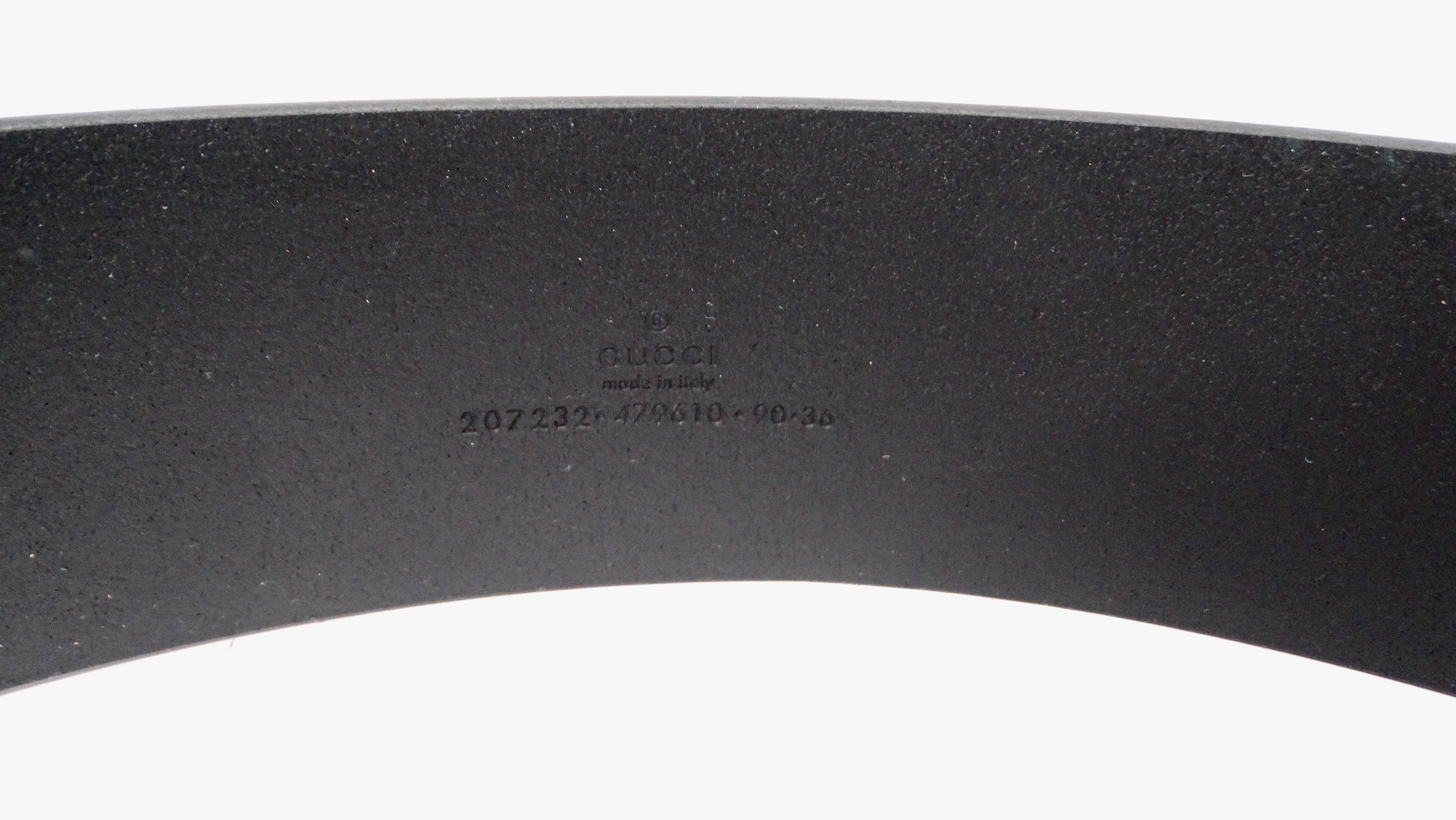 Gucci Hysteria Heart Charm Black Calfskin Leather Belt For Sale 3