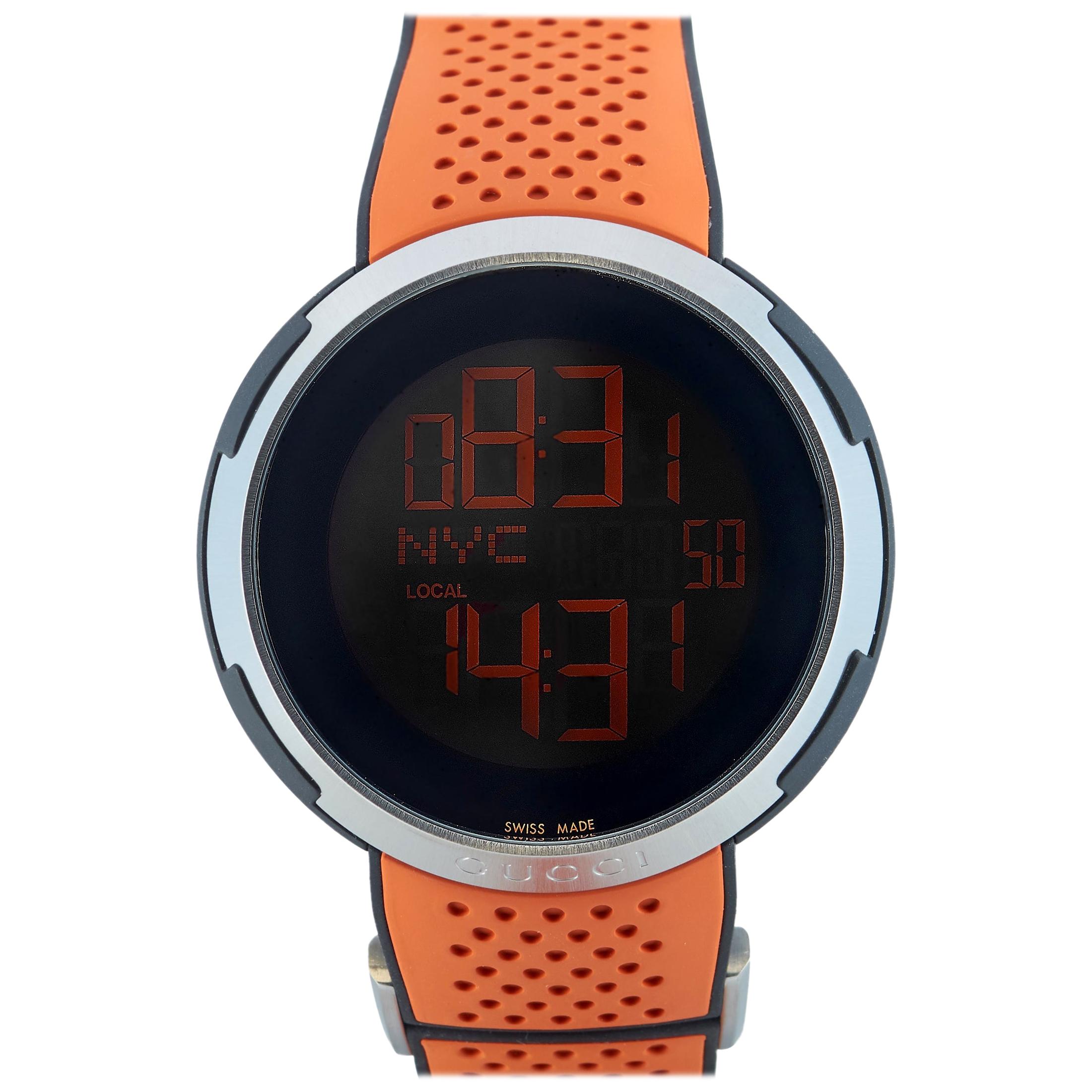 Gucci I-Gucci Sport Digital Orange Strap Watch YA114104 at 1stDibs | gucci  digital watch, gucci watch digital, gucci sport watch
