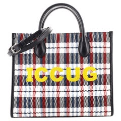 Gucci ICCUG Tote Embroidered Faux Raffia