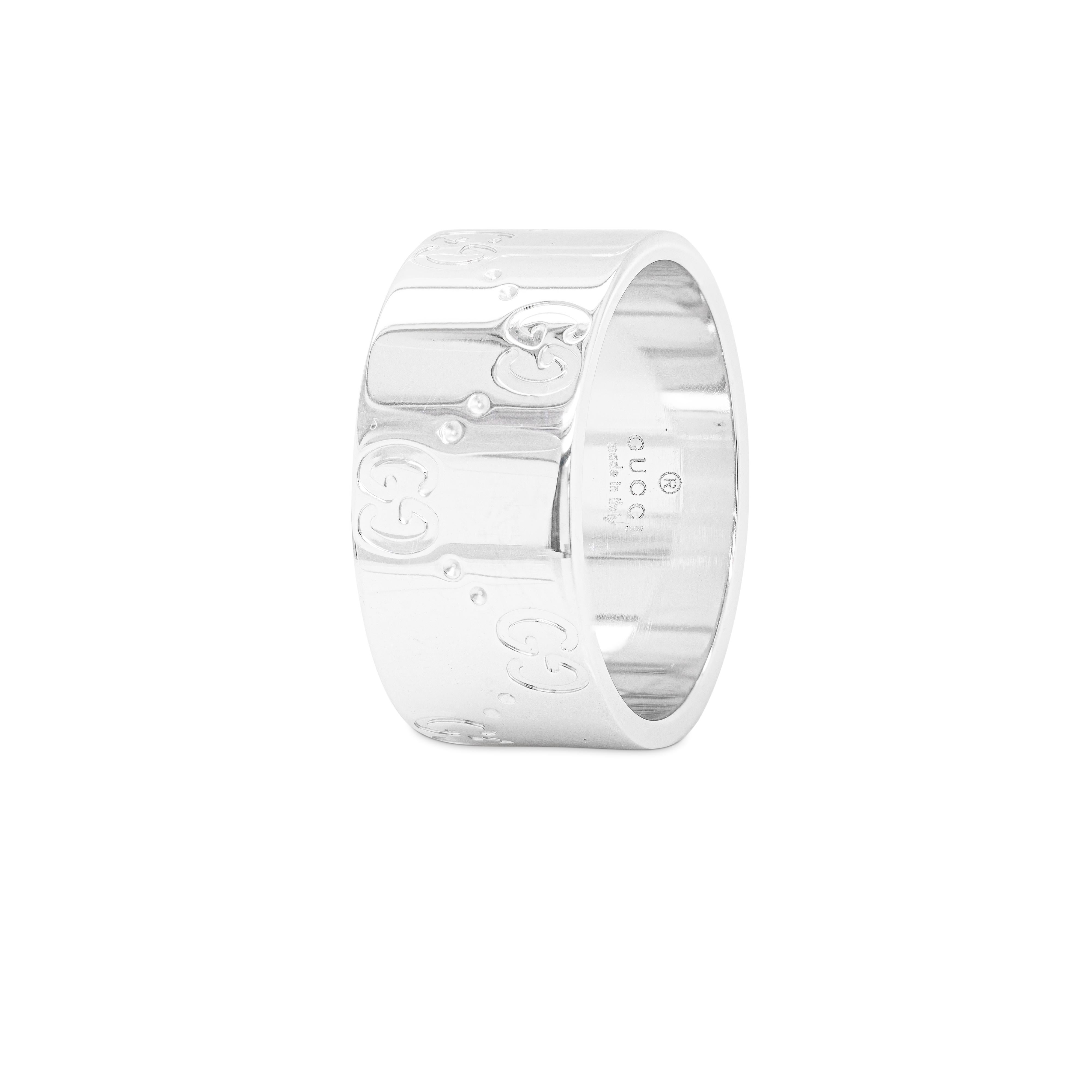 white gucci ring