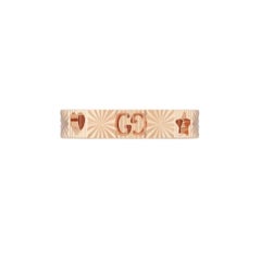Gucci Icon Anneau cœur en or rose 18 carats YBC729460001