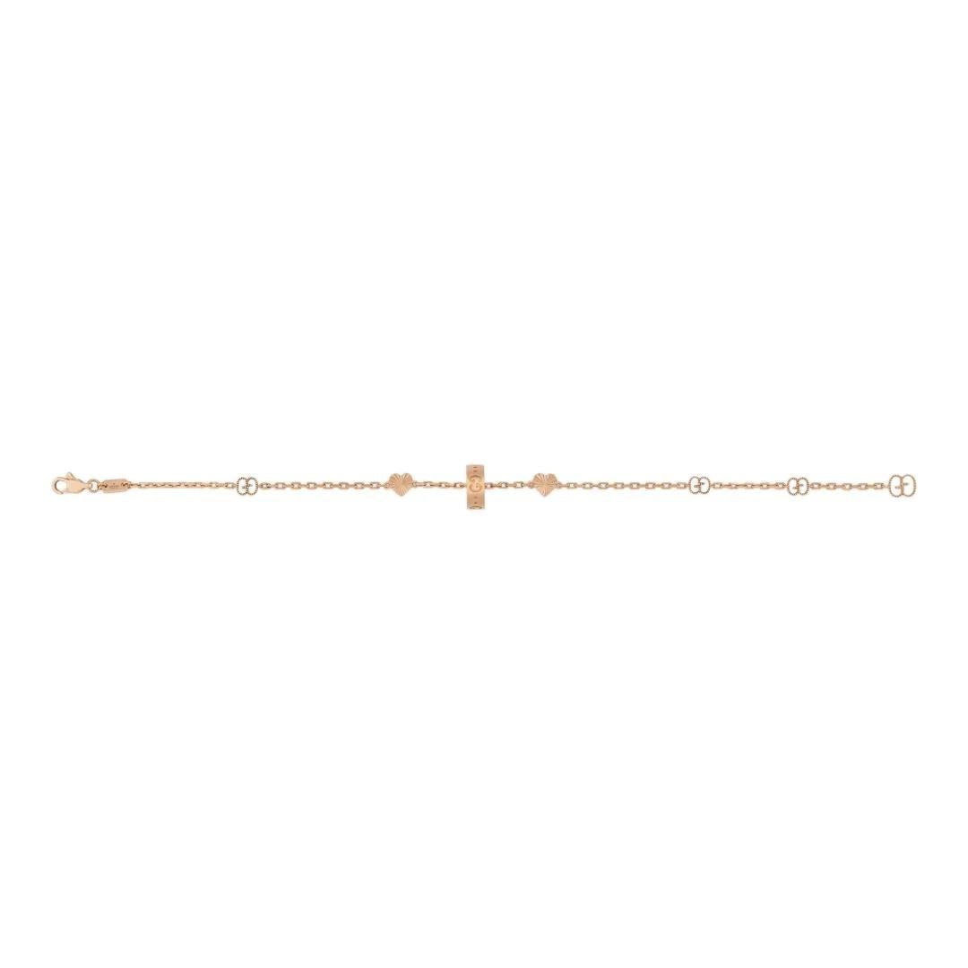 Gucci Icon 18ct Rose Gold Open Heart Chain Bracelet YBA729383001

Featuring the emblematic G logo, no other collection from Gucci could symbolise the resounding success experienced by this Italian manufacturer since its conception quite like the