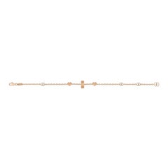 Gucci Icon 18 Carat Rose Gold Open Heart Chain Bracelet YBA729383001