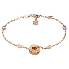 Gucci Icon 18 Carat Rose Gold Open Heart Chain Bracelet YBA729383001