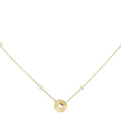 Gucci Icon Collier à chaîne en or jaune 18 carats avec cœur ouvert YBB729363001