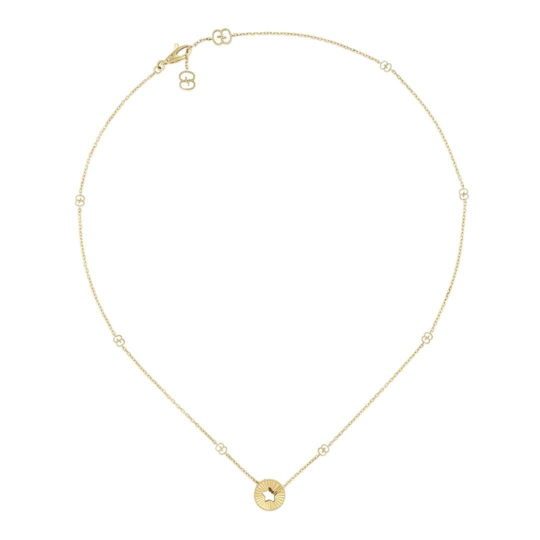 da uomo o donna Gucci Icon Collana a catena con cuore aperto in oro giallo 18 carati YBB729363001 in vendita