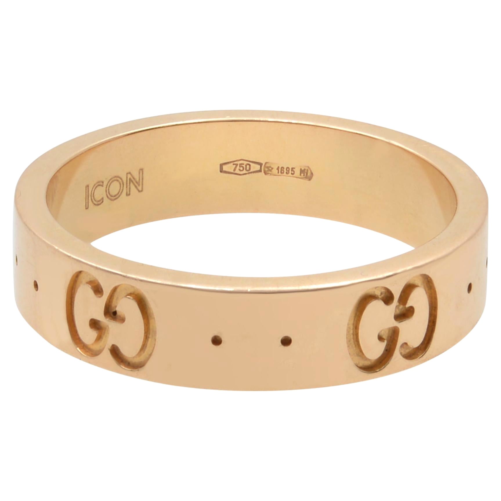 Gucci Icon 18k Roségold Damenring
