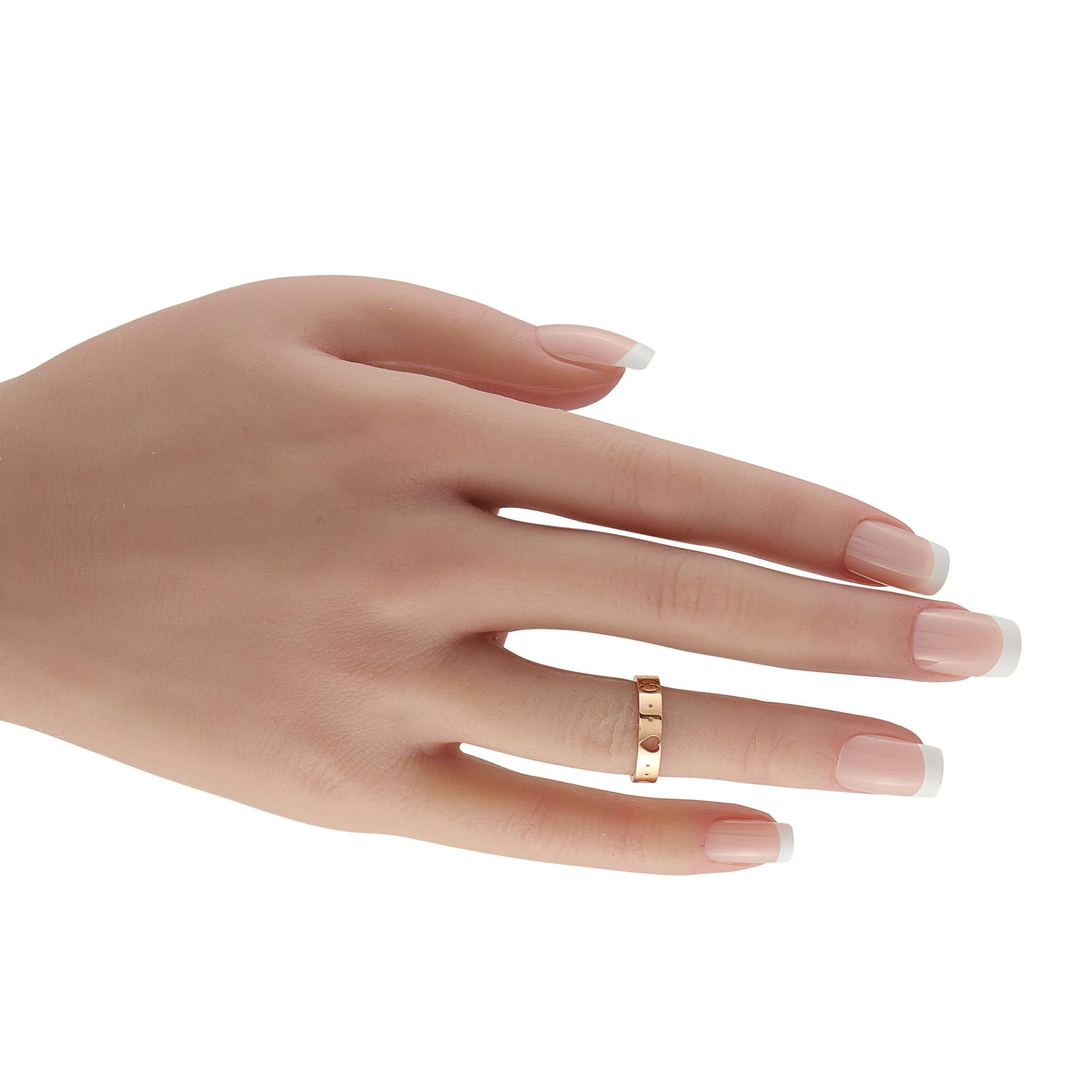 Gucci Icon 18K Rose Gold Ring In condizioni ottime in vendita a Southampton, PA