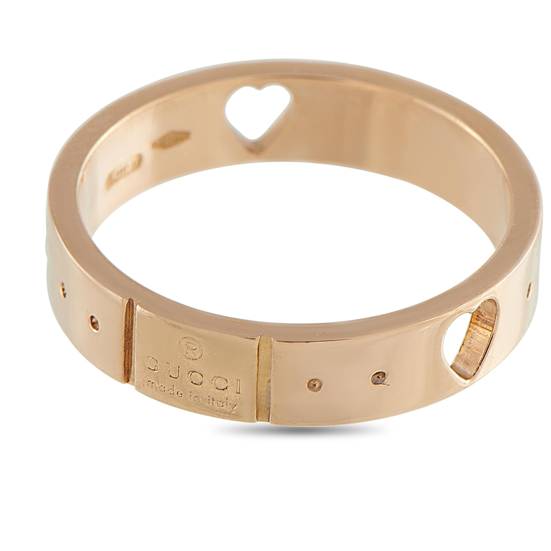 Gucci Icon 18K Rose Gold Ring in vendita 1