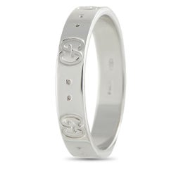 Gucci Icon 18K White Gold Ring