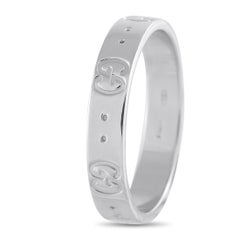 Bague Gucci Icone en or blanc 18K