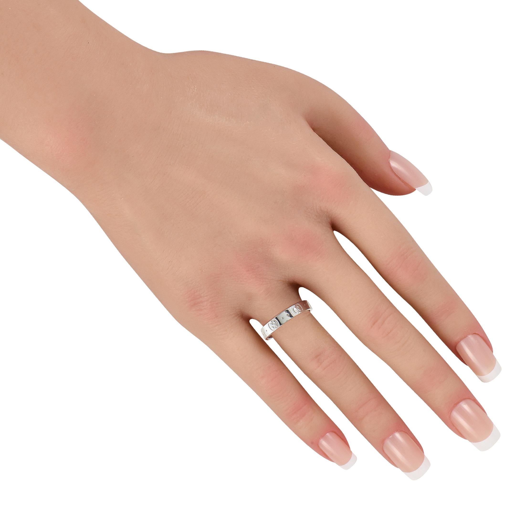 Gucci Icon 18K White Gold Ring im Zustand „Hervorragend“ im Angebot in Southampton, PA