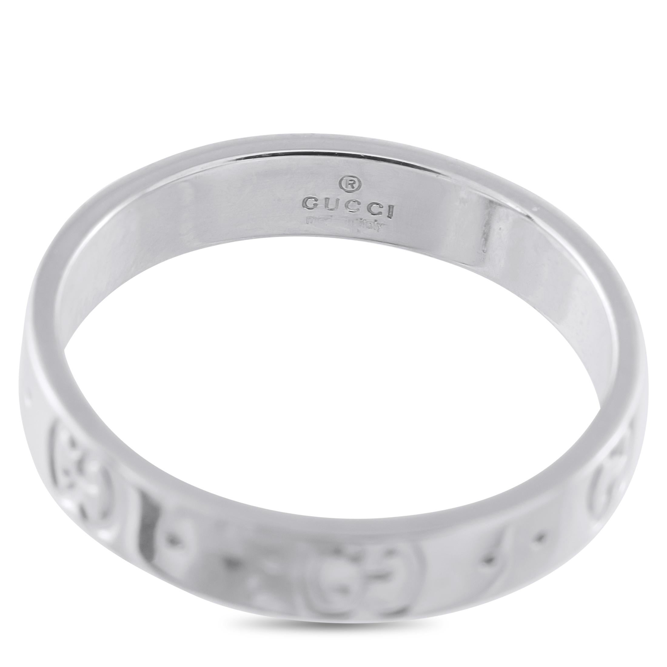 Gucci Icon 18K White Gold Ring Damen im Angebot