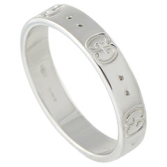 Gucci Icon 18K White Gold Ring