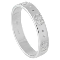 Gucci Icon 18K White Gold Ring