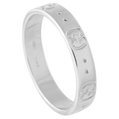 Gucci Icon 18K White Gold Ring