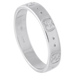 Gucci Icon 18K White Gold Ring