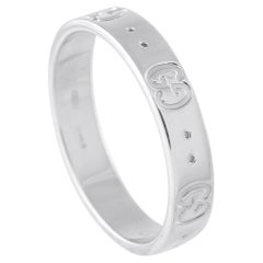 Gucci Icon 18K White Gold Ring