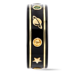 Gucci Icon 18K Yellow Gold and Black Synthetic Corundum Multicolor Topaz Ring