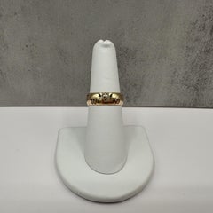 Gucci Icon 18K Yellow Gold GG Wide Ring 6mm Size 6.75