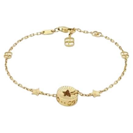 Gucci Icon 18k Yellow Gold Star Bracelet YBA729370001 For Sale