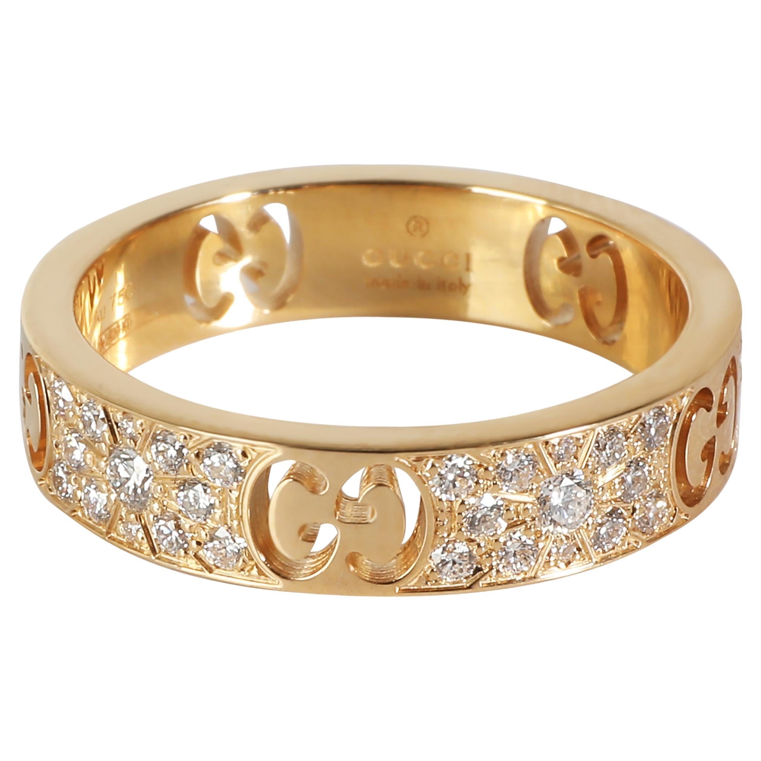 Gucci Icon Band en or jaune 18 carats 0,46 carat