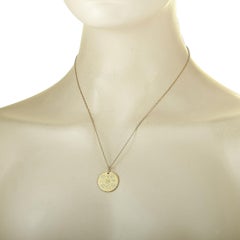 Gucci Icon Blooms 18K Yellow Gold and White Enamel Necklace