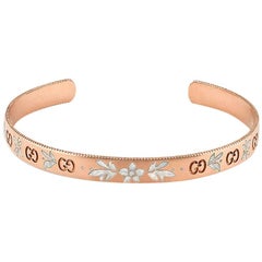 Gucci Icon Blossom Rose Gold Cuff Bangle YBA434528002017