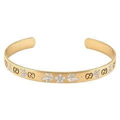 Gucci Icon Blossom Yellow Gold Cuff Bangle YBA434528001017