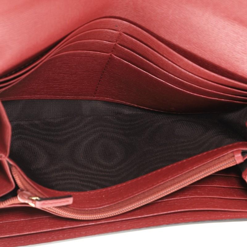 Brown Gucci Icon Continental Wallet Blooms Print Leather