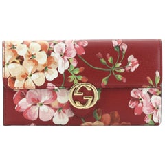 Gucci Icon Continental Wallet Blooms Print Leather