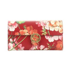 Gucci Icon Continental Wallet Blooms Print Leather