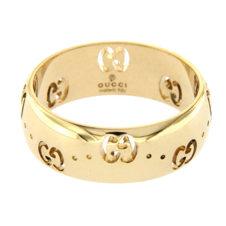 Gucci Icon Logo 18 Karat Yellow Gold Ring For Sale at 1stDibs | icon ...