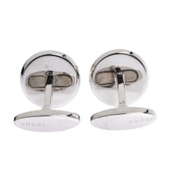 Gucci Icon Onyx 18K White Gold Cufflinks
