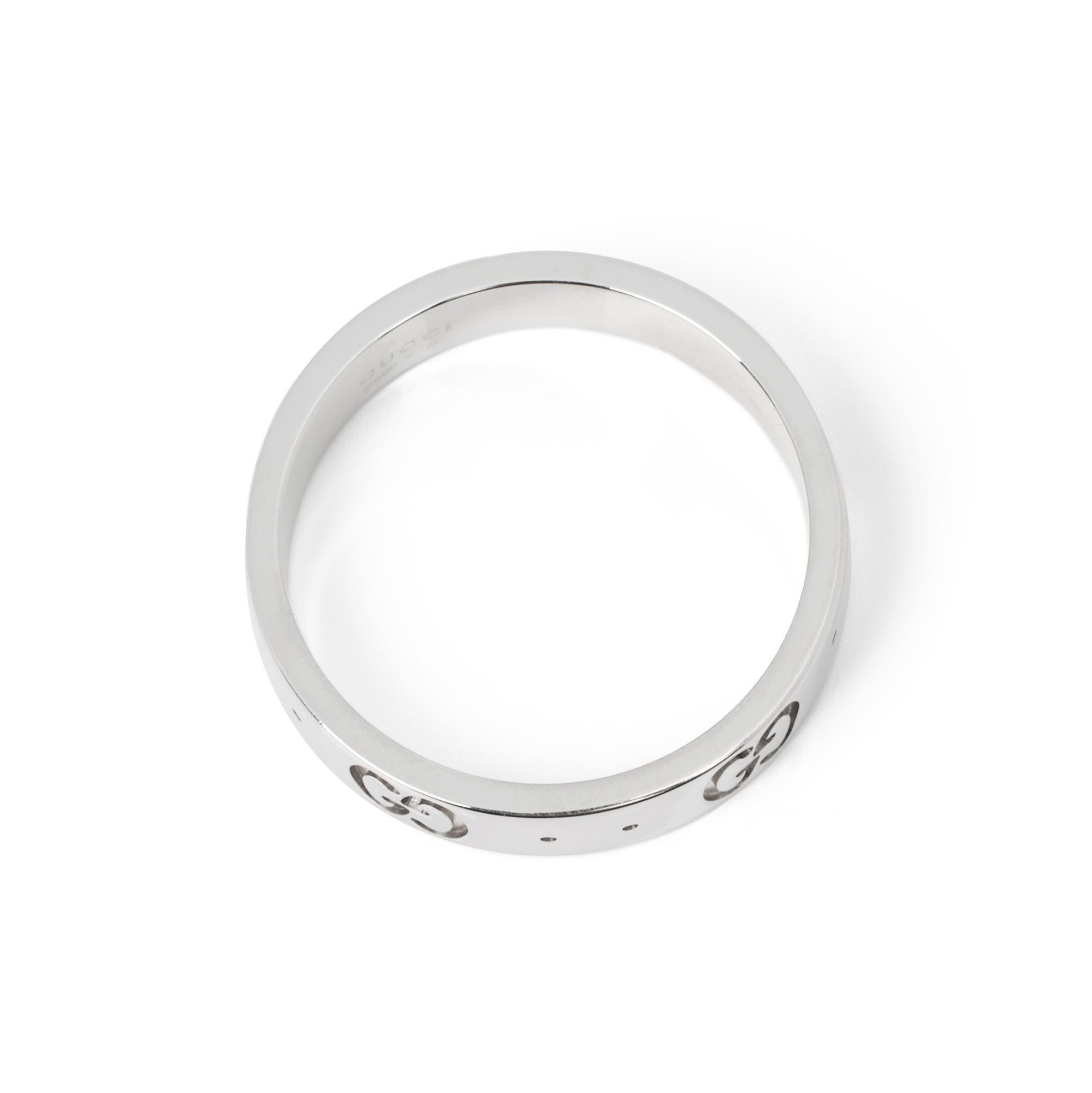 Gucci Slim Band-Ring, Icon  im Zustand „Hervorragend“ im Angebot in Bishop's Stortford, Hertfordshire