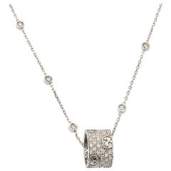 Gucci Icon Stardust Diamond 18K White Gold Pendant Necklace