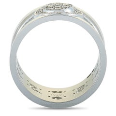 Gucci Icon Twirl 18 Karat White Gold Diamond Band Ring