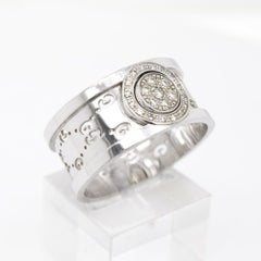 Gucci Icon Twirl Bague en or blanc 18 carats avec diamants