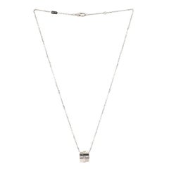 Gucci - Collier pendentif Icon Twirl en or blanc 18 carats avec diamant