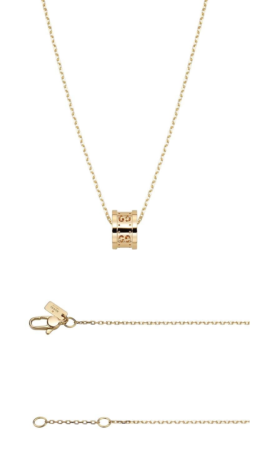 gucci icon necklace in yellow gold