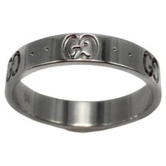 Anillo GUCCI ICON Oro Blanco. Nuevo D364870MG
