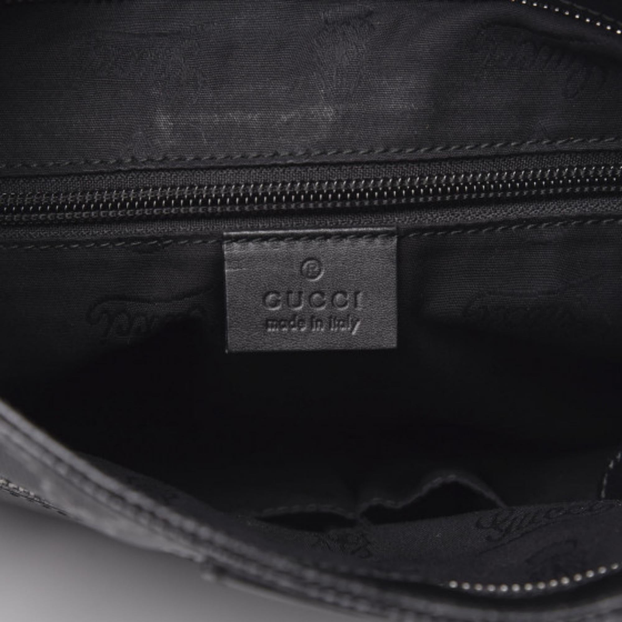 Gucci Imprime Schwarze kleine flache Messenger Bag mit Monogramm (295257) von Gucci für Damen oder Herren