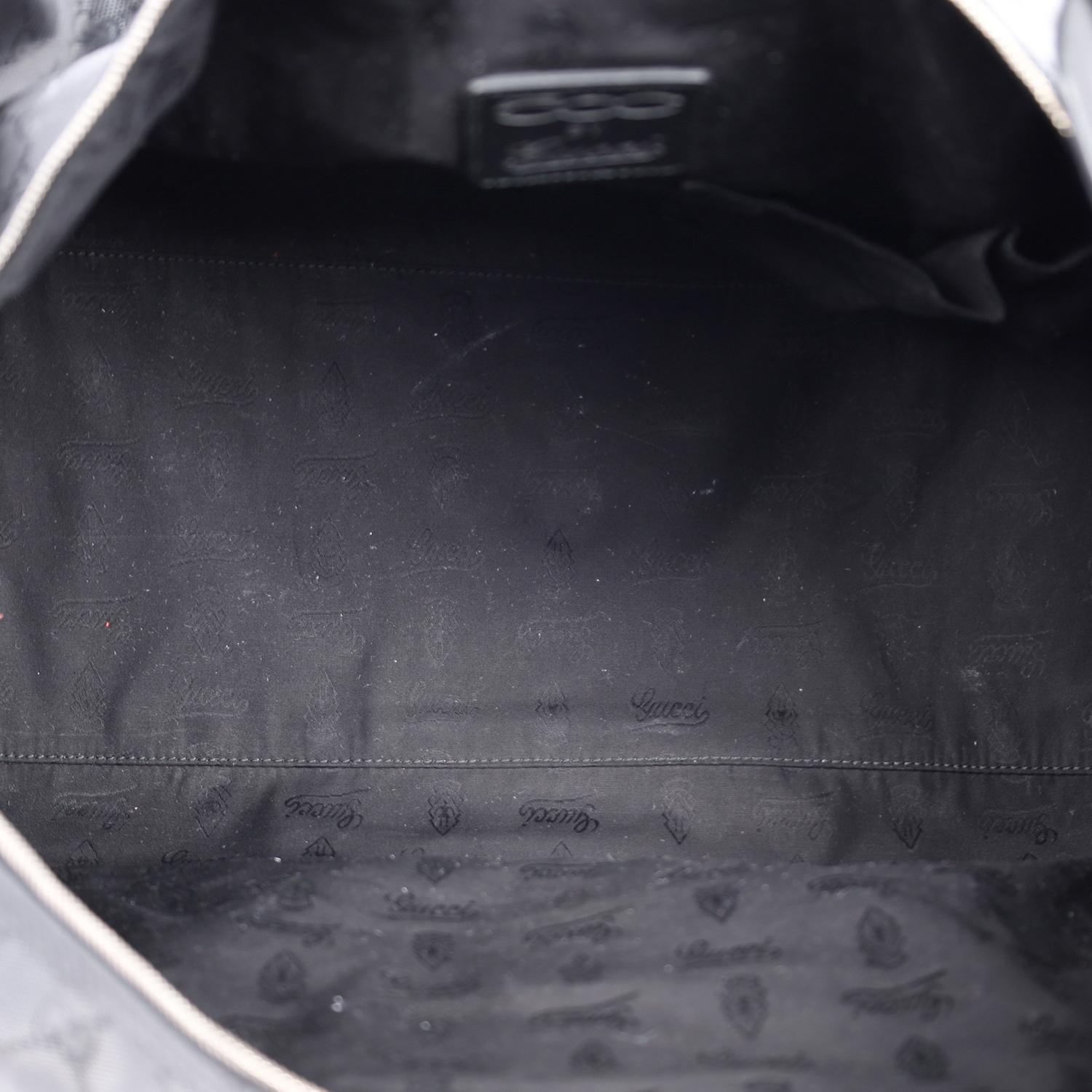 Gucci Imprime Monogram Web Carry On Duffle Bag Black 9