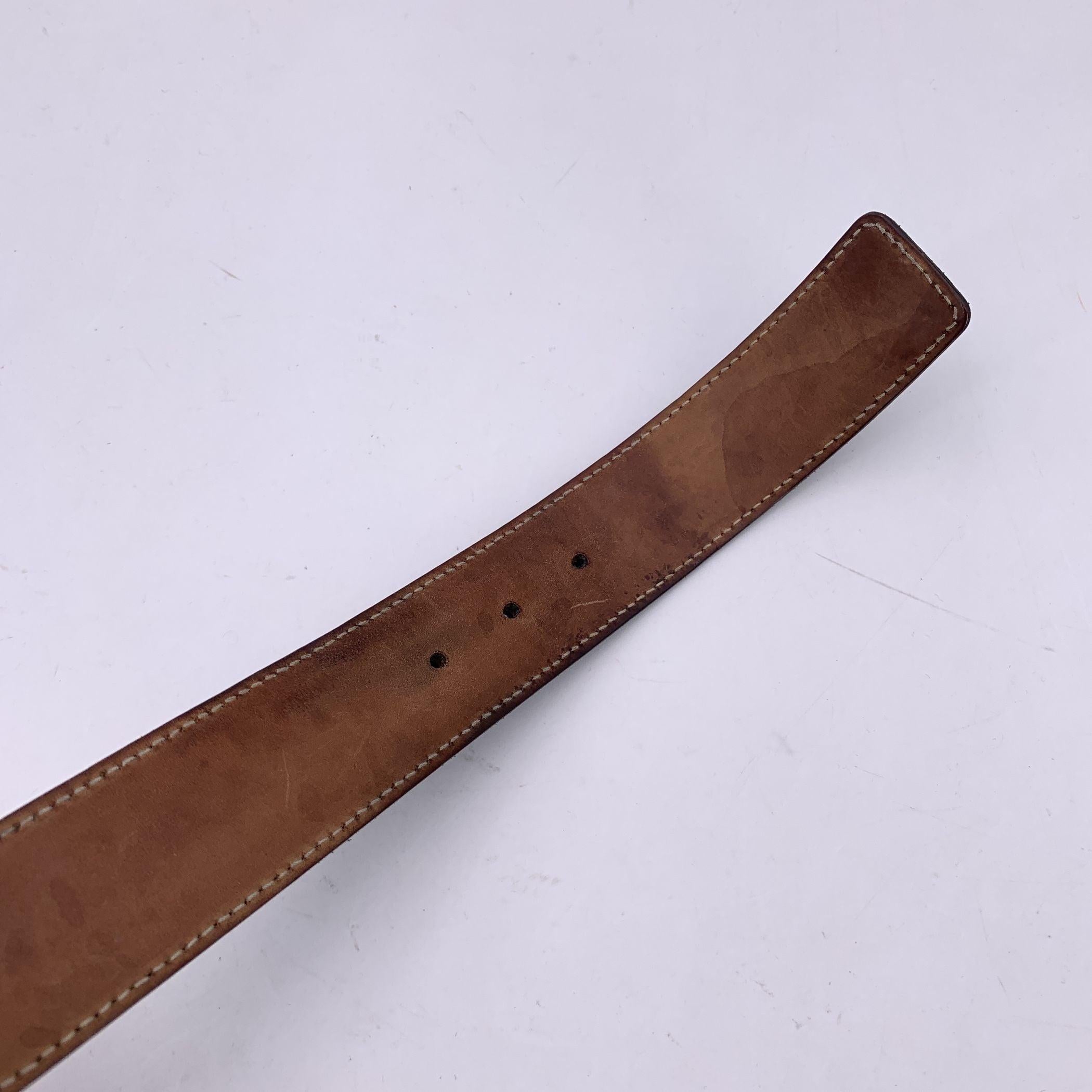 Gucci Indigo Suede Belt with Silver Metal GG Buckle Size 90/36 In Good Condition In Rome, Rome